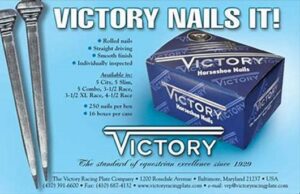 A poster advertising victory nails.